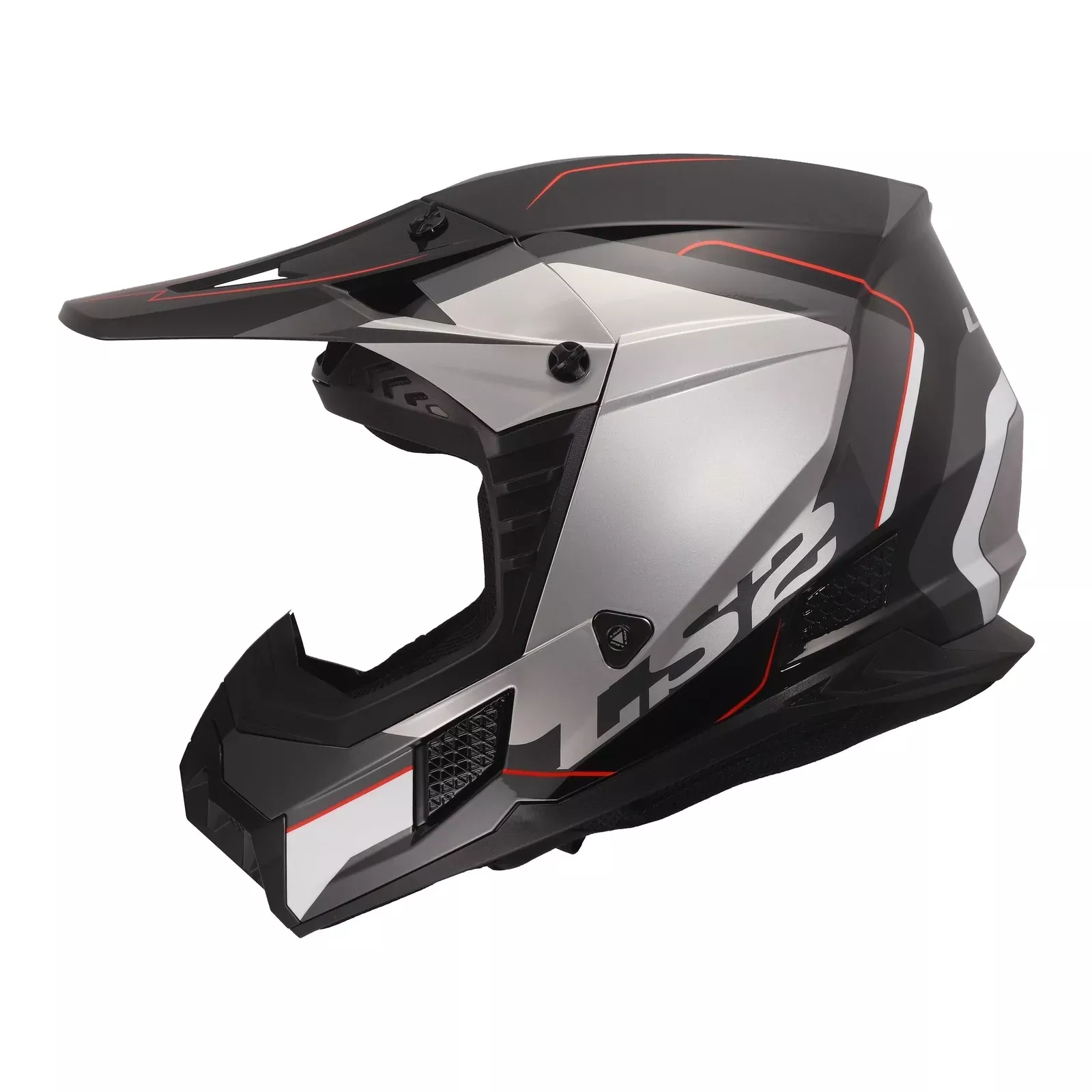 LS2 MX706 COZ Arched Helmet – Black / Silver / Titanium