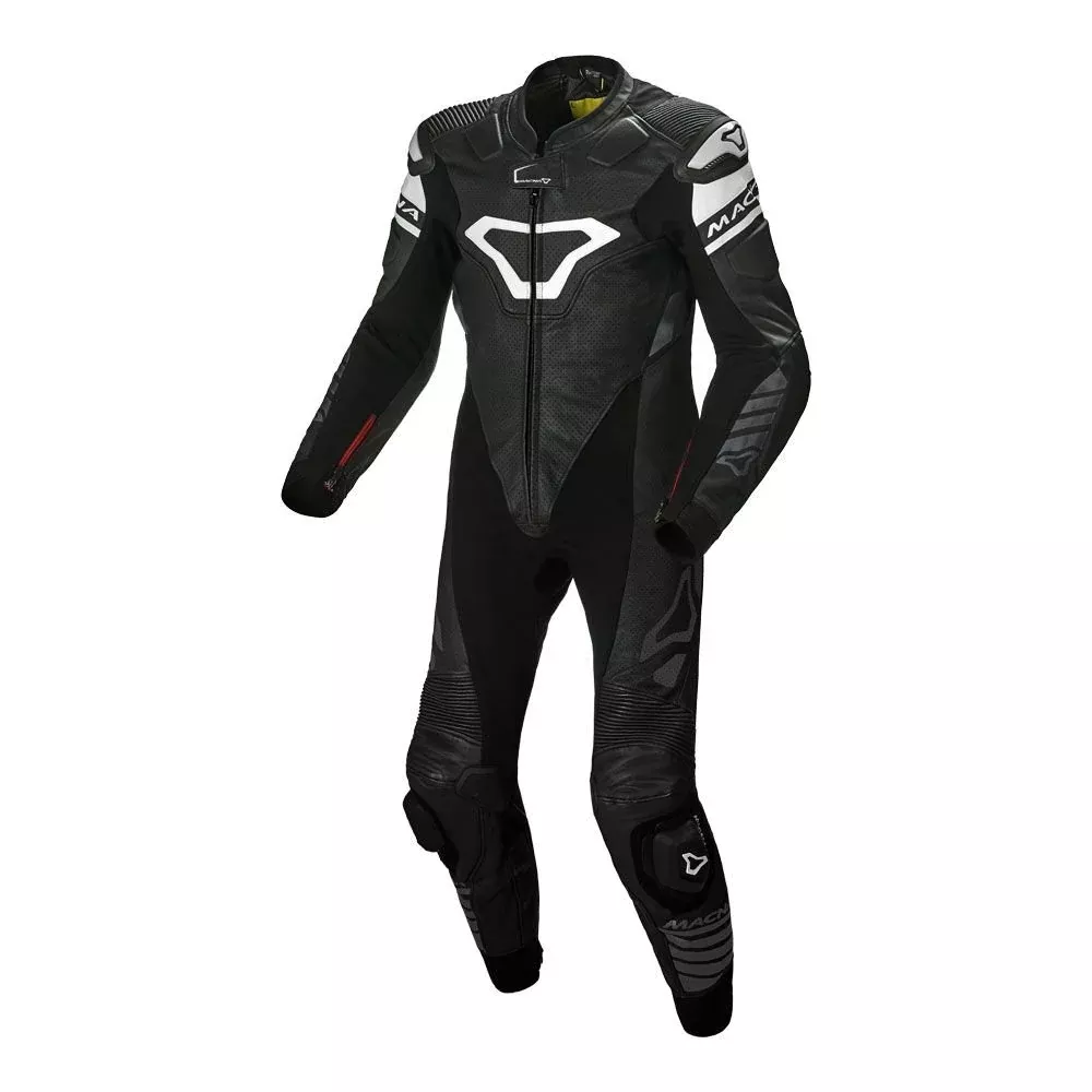 Macna Tracktix One Piece Race Suit – Black/White