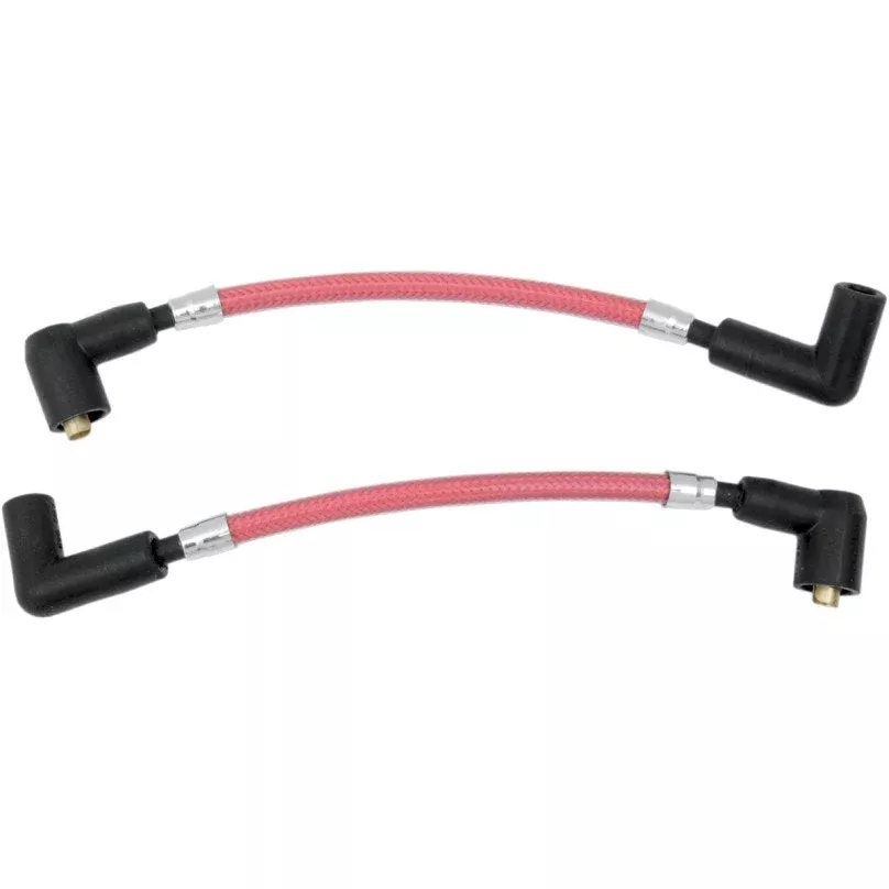 Magnum 3030T Candy Apple Red Braided Spark Plug Wires Harley 82-94, 99-00 FXR