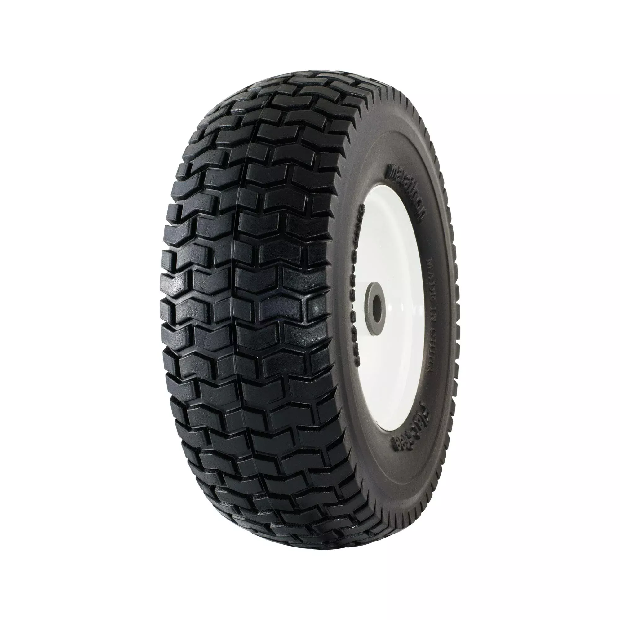 Marathon 30326 Flat Free Lawn Mower Tire on Rim with Bushing 13x5.00-6