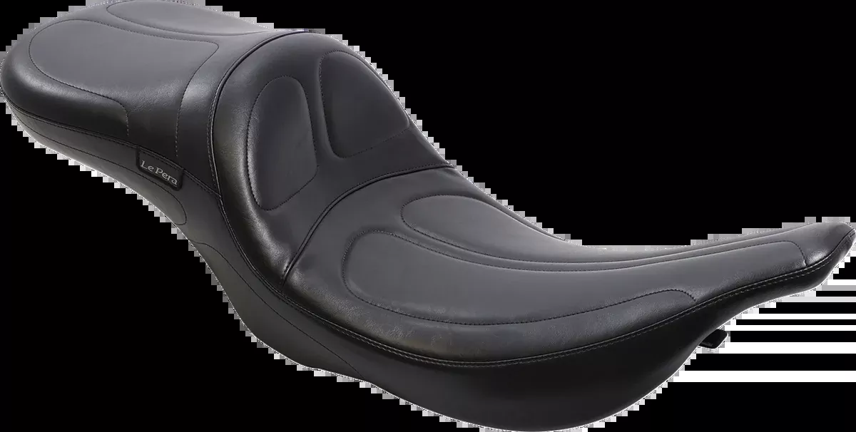 Maverick Daddy Long Legs Seat - Black - Stitched - FLT/FLHT '97-'01