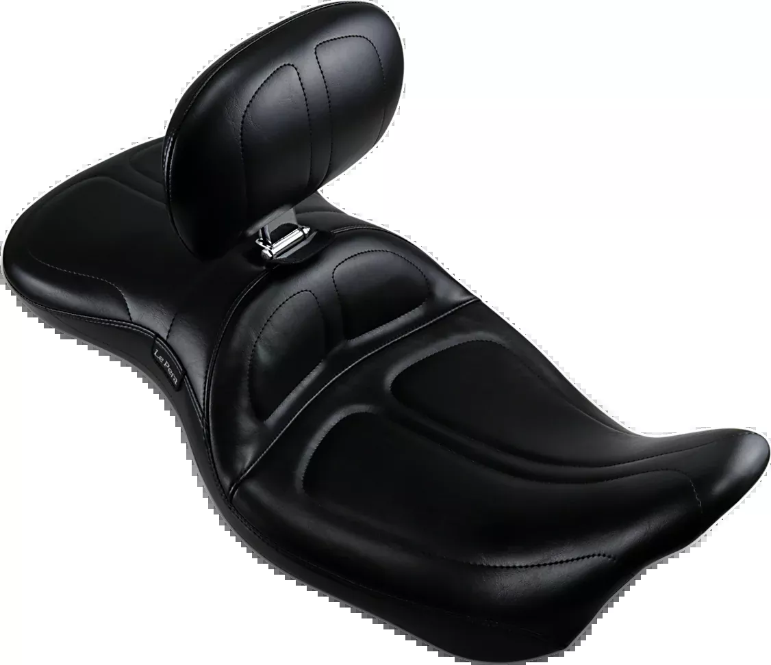 Maverick Seat - with Backrest - Stitched - Black - FL '08-'23