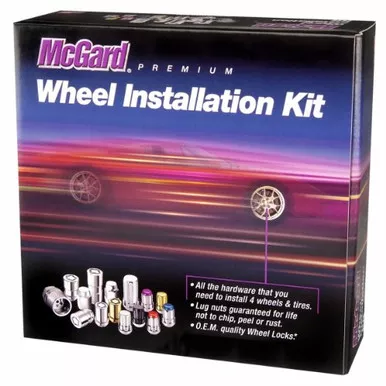 MCGARD 84538 Black Bulge Style Cone Seat Wheel Installation Kit for 5-Lug Wheels
