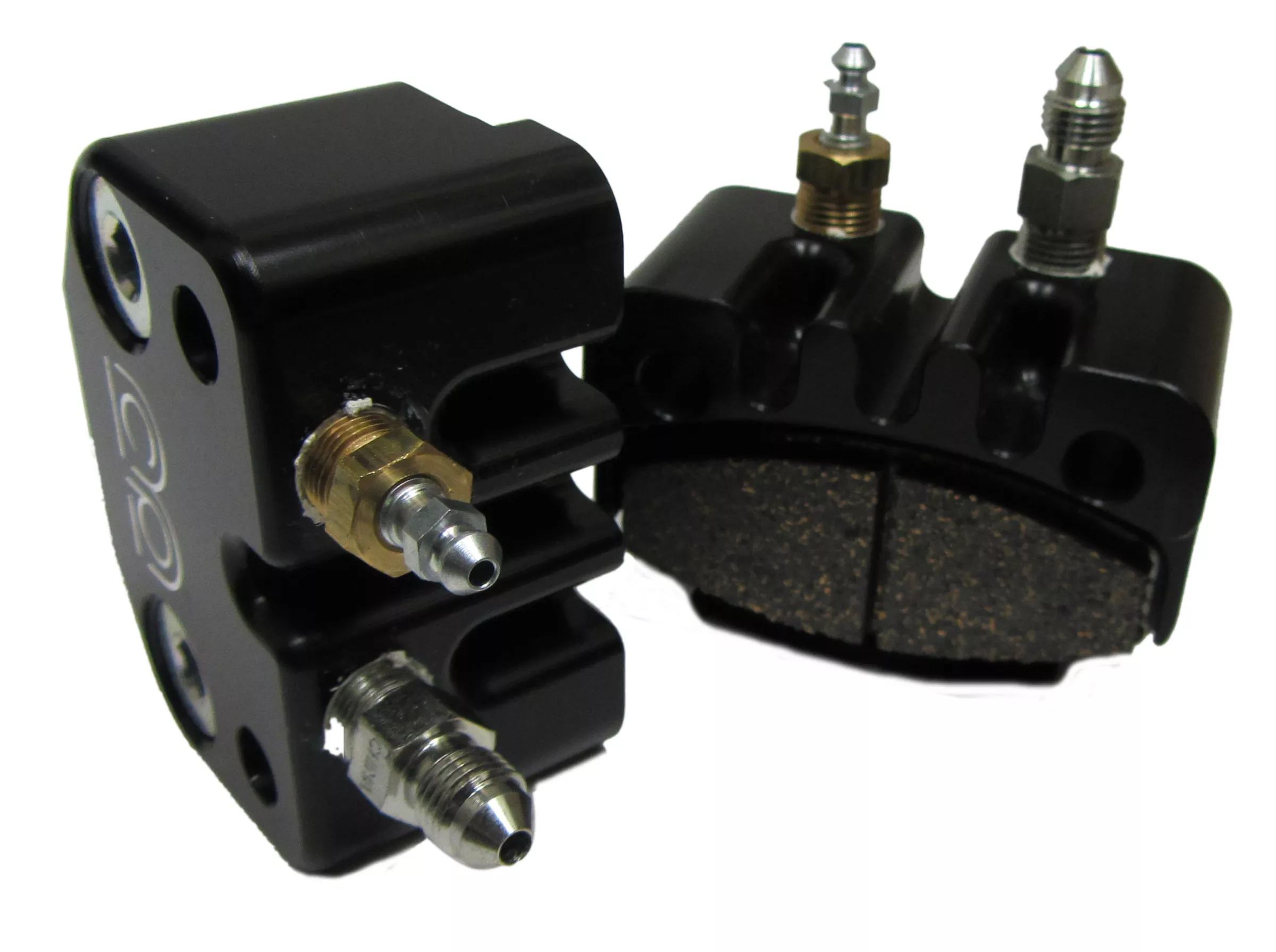 MCP Mini-Lite Hydraulic Brake Caliper Dual Line | Black | Braided Brake Line Fittings