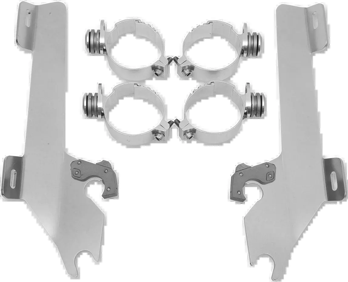 MEMPHIS SHADES Batwing Trigger Lock Mounting Kit - VTX 1800 - Polished MEK1904