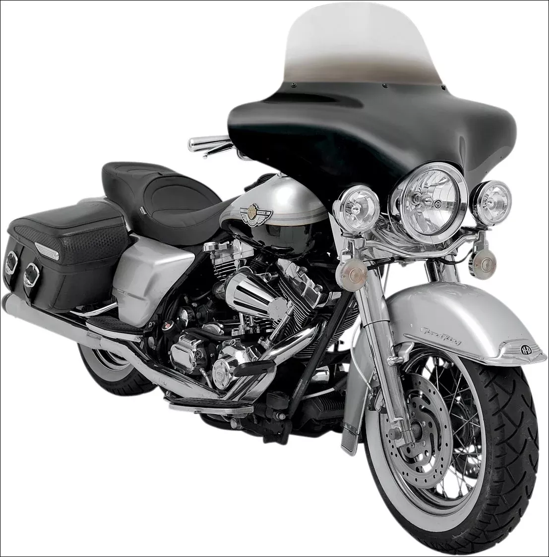 Memphis Shades Black Batwing Fairing for Harley Road King FL Softail Switchback
