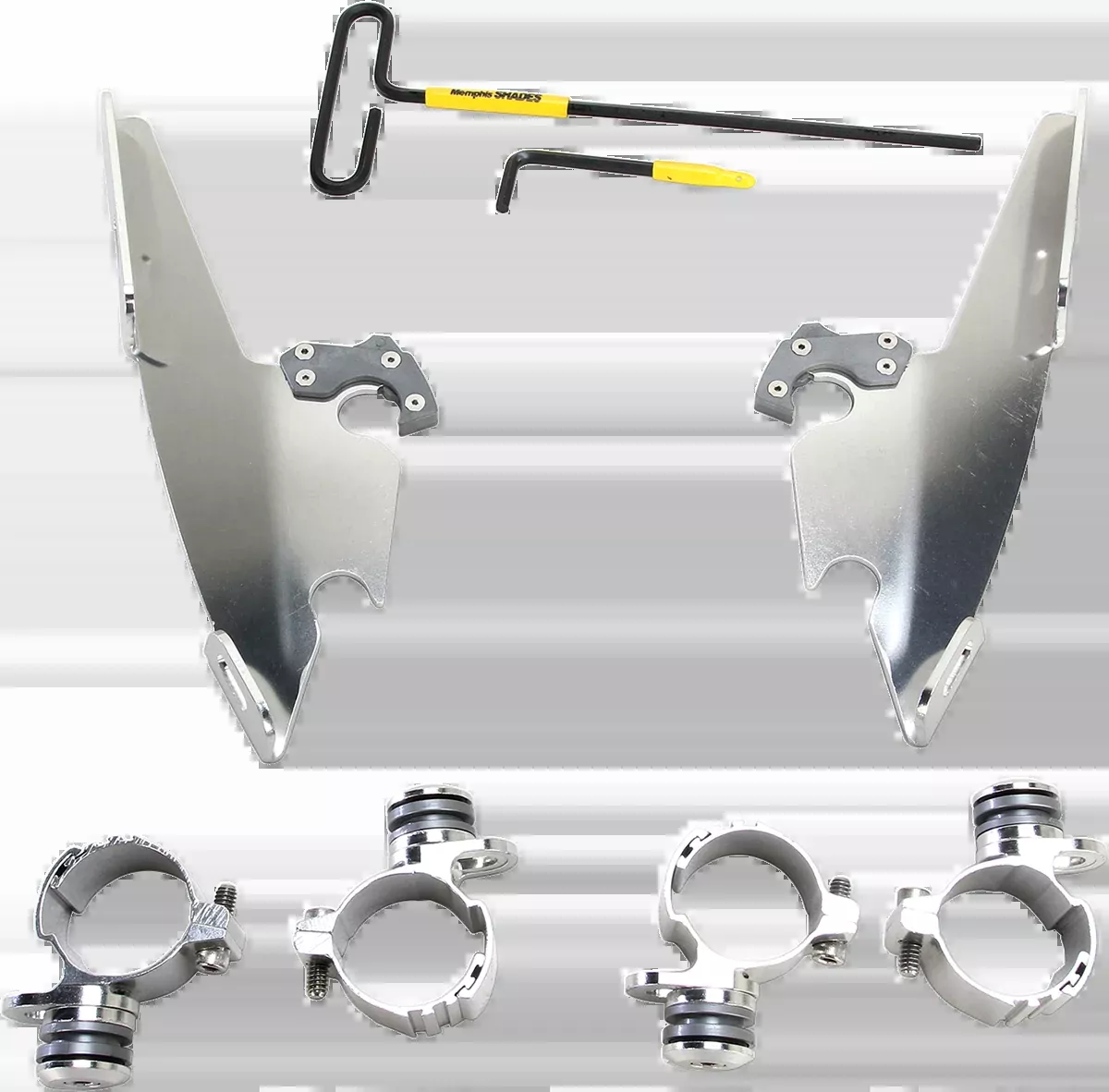 MEMPHIS SHADES Fats/Slim Mounting Kit – Polished – XL883 MEK2001