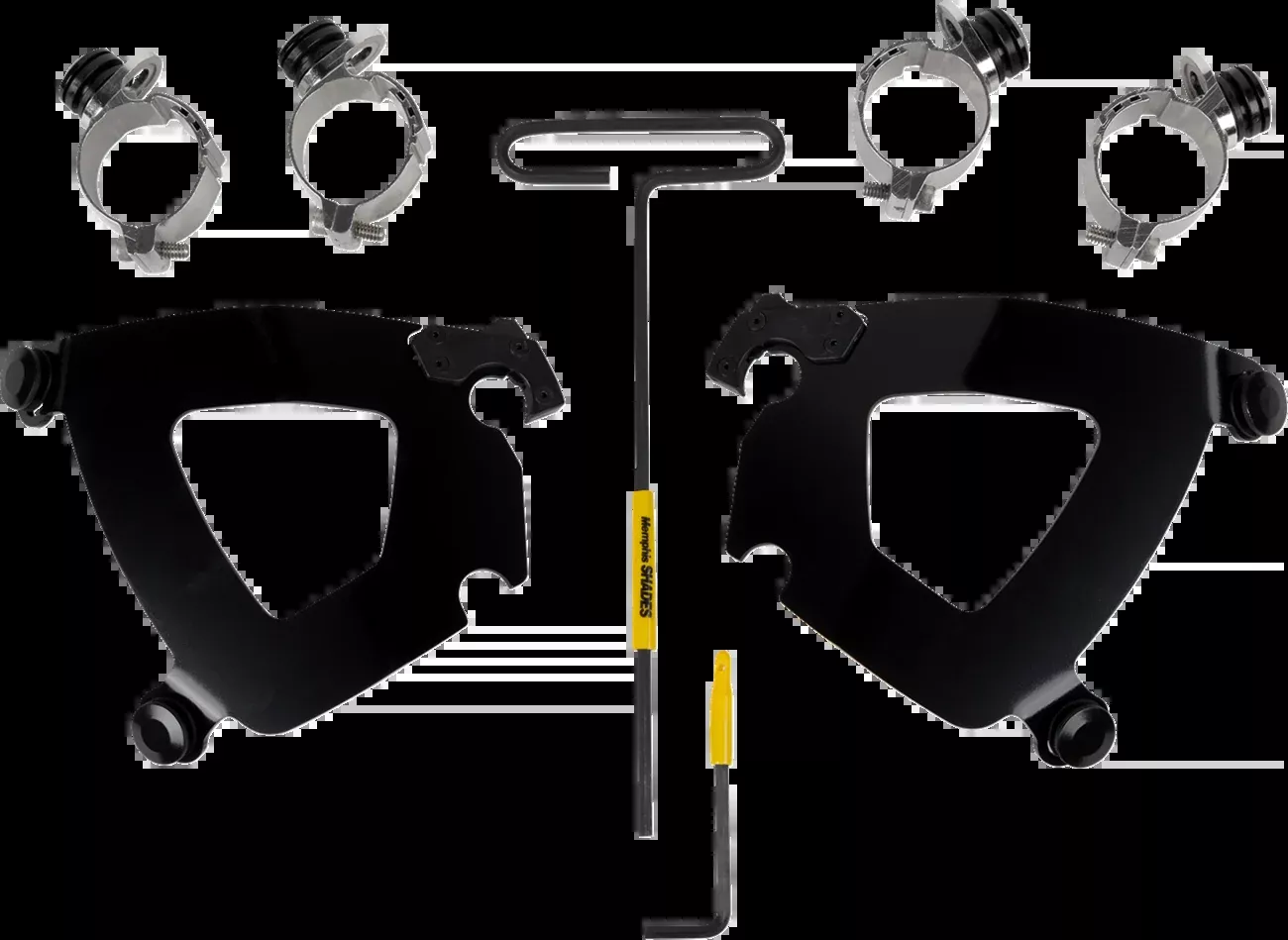 MEMPHIS SHADES Gauntlet Mounting Kit – Black – Chief MEB2077