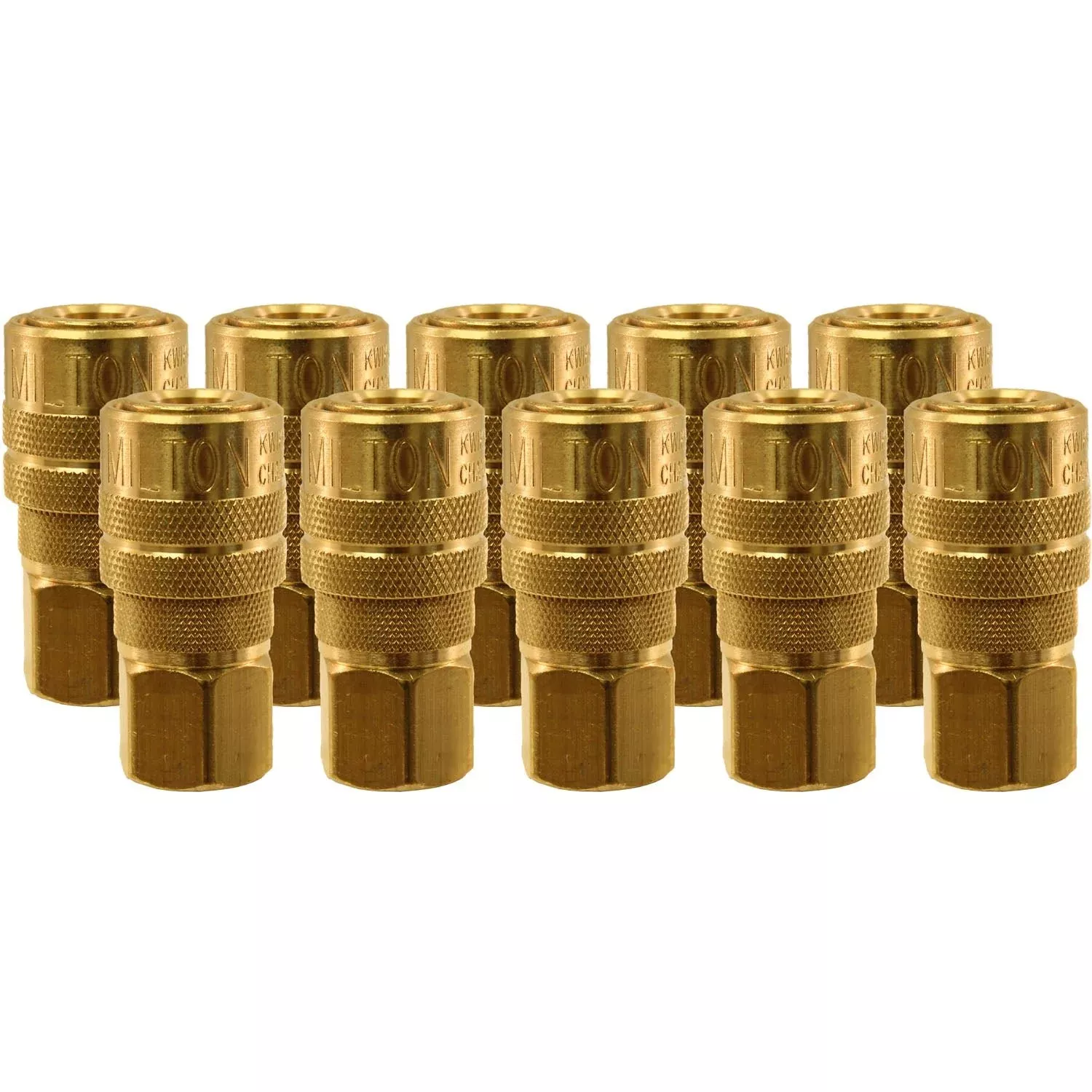 Milton 715 1/4″ FPT M-Style Coupler, 40 SCFM 300 PSI, Pack of 10