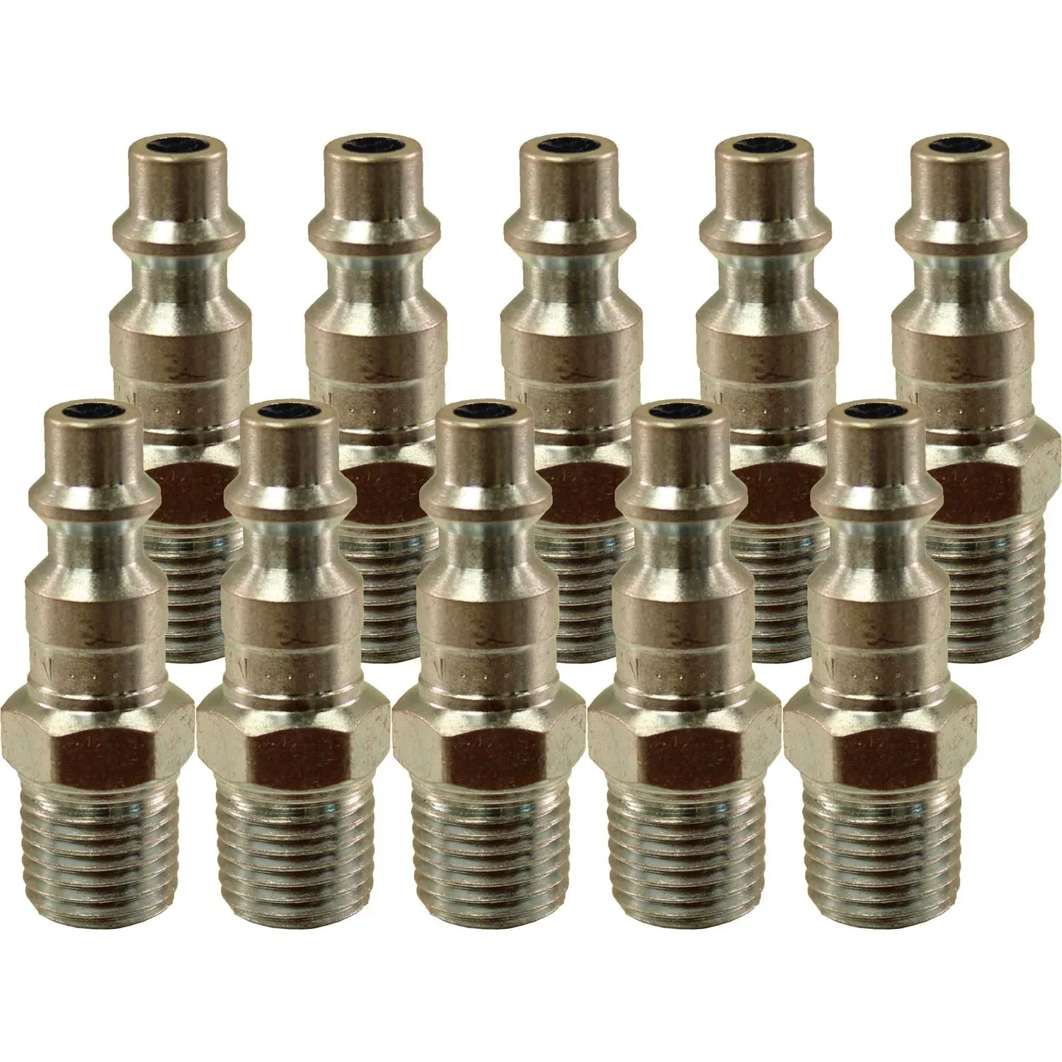 Milton 727 1/4" MNPT M Style Plug, 40 SCFM 300 PSI, Pack of 10