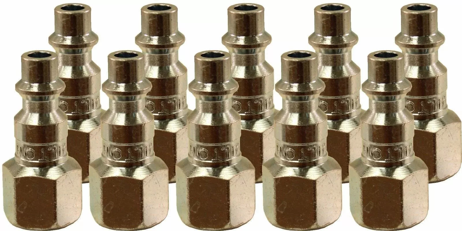 Milton 728 1/4" FNPT M Style Plug, 40 SCFM 300 PSI, Pack of 10