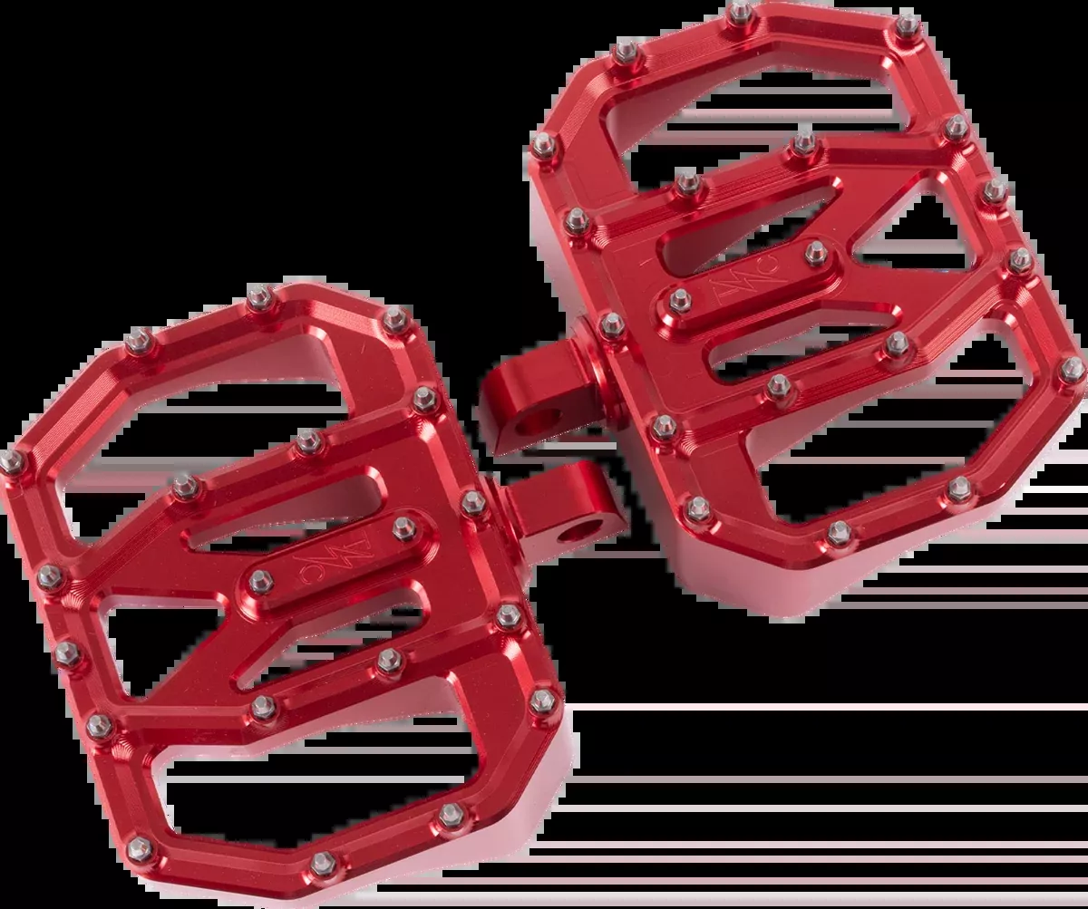 Mini Aggressor Floorboards - Red - Rear