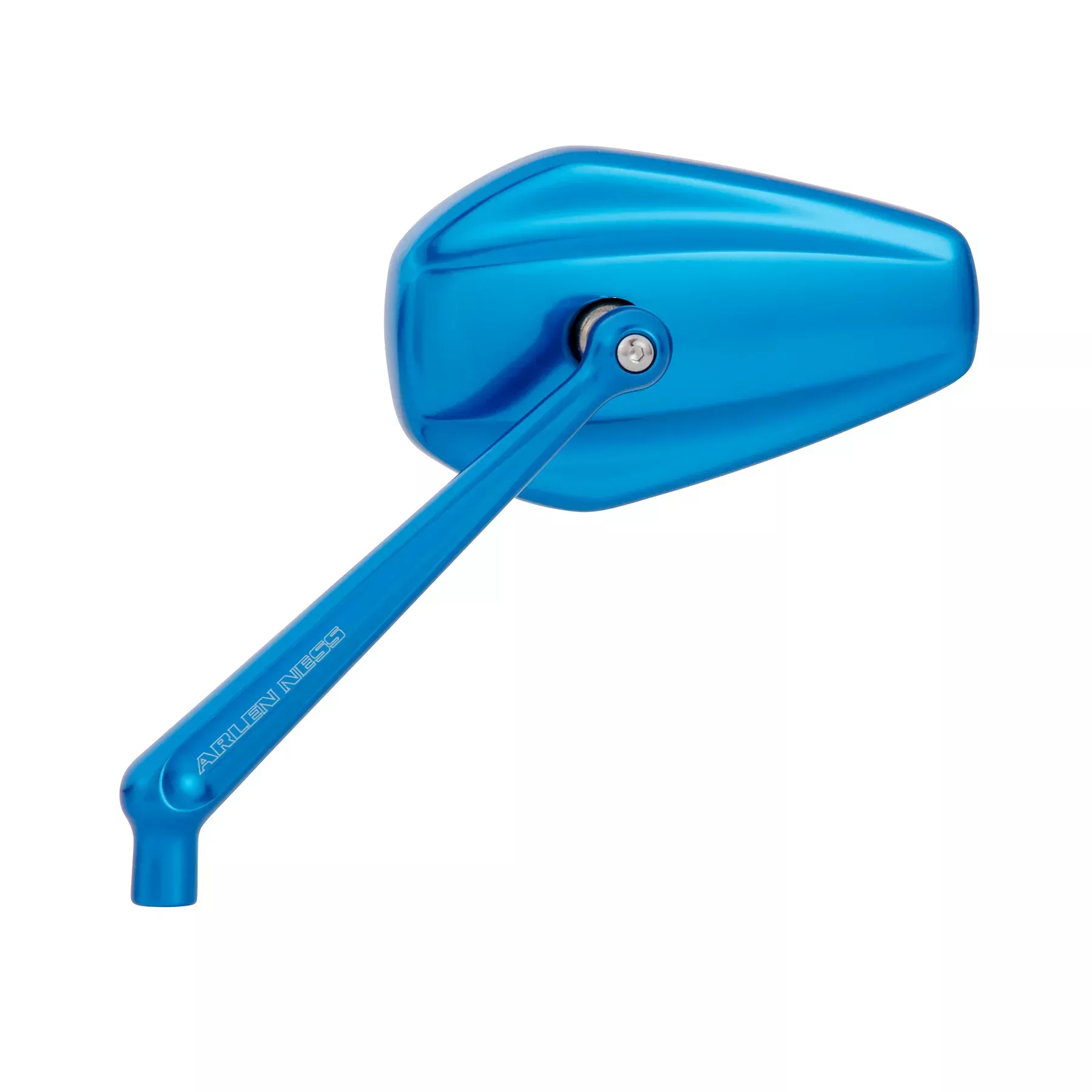Mini Stocker Forged Mirrors in Blue for all Harley Davidson Models