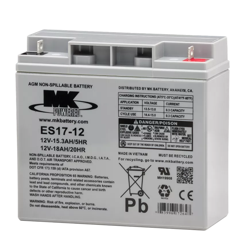 MK Battery 12V 18 AH Sealed Lead Acid (Pair)