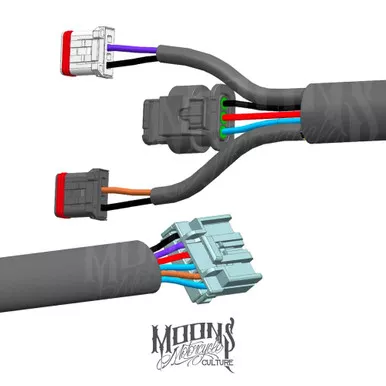 MOONSMC 2018-2022 M8 Softail Rear Fender Wire Harness