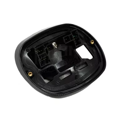 MOONSMC Black Tail Light Base Plate Bezel with Circuit Board for 1999-2017 Harley
