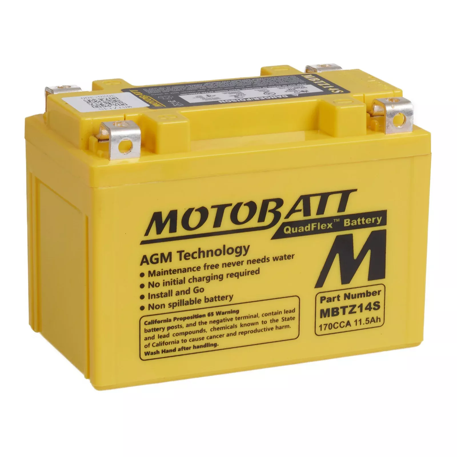 Motobatt Battery Quadflex AGM – MBTZ14S