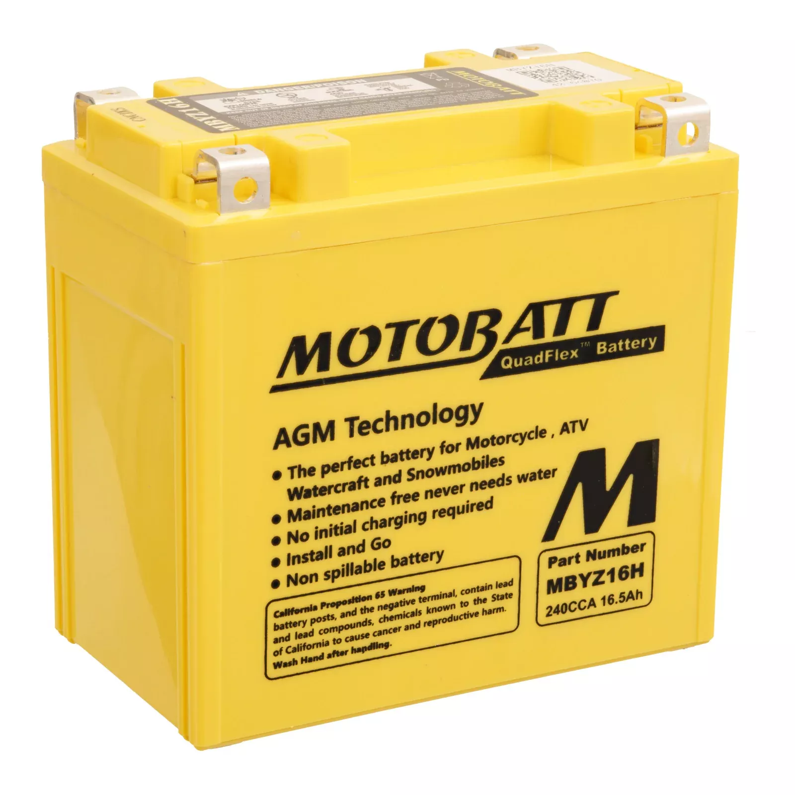 Motobatt Battery Quadflex AGM – MBYZ16-H