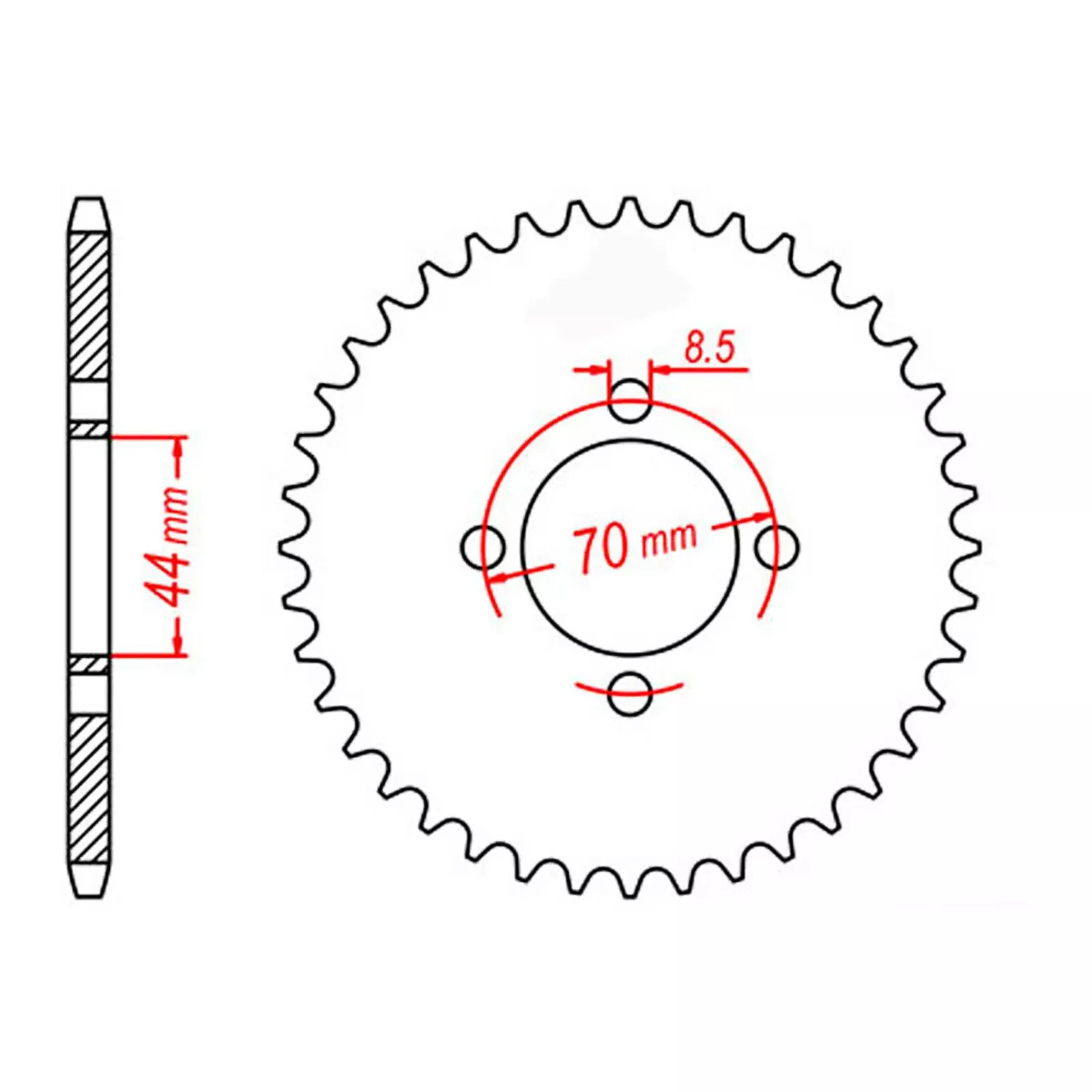 MTX 1795 Steel Rear Sprocket #520 (11-1795)
