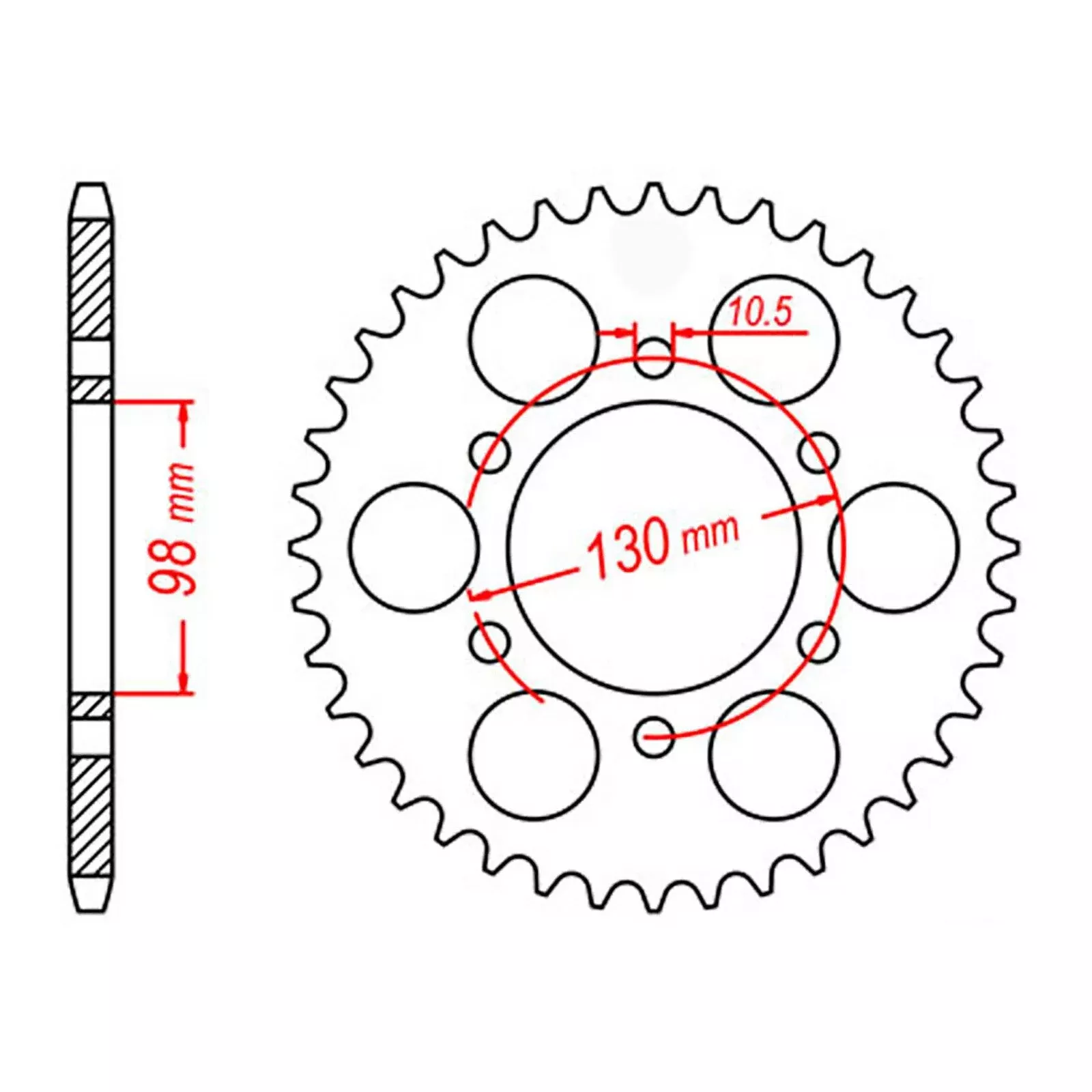 MTX 483 Steel Rear Sprocket #630 (11-118)