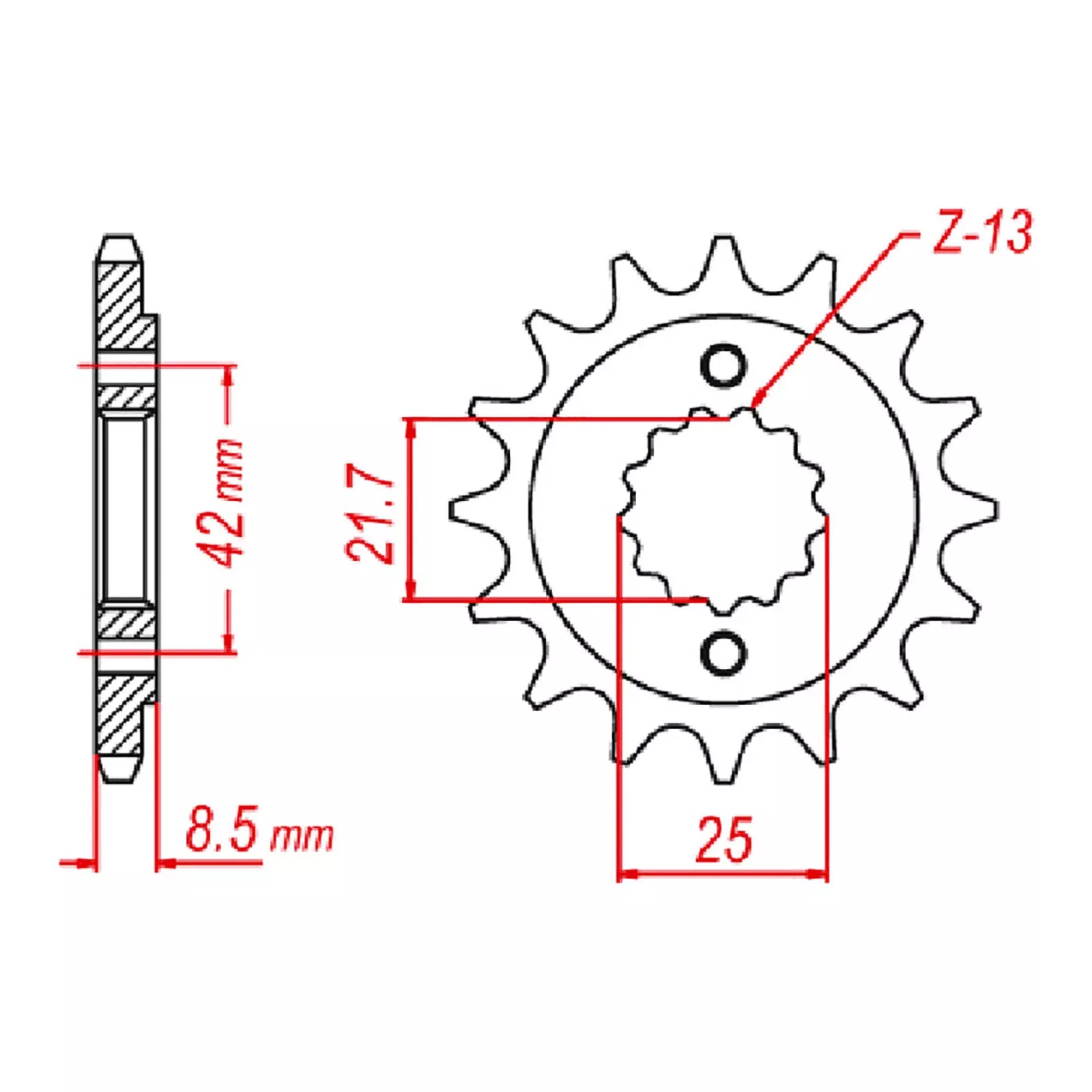 MTX 512 Steel Front Sprocket #520 (10-269)