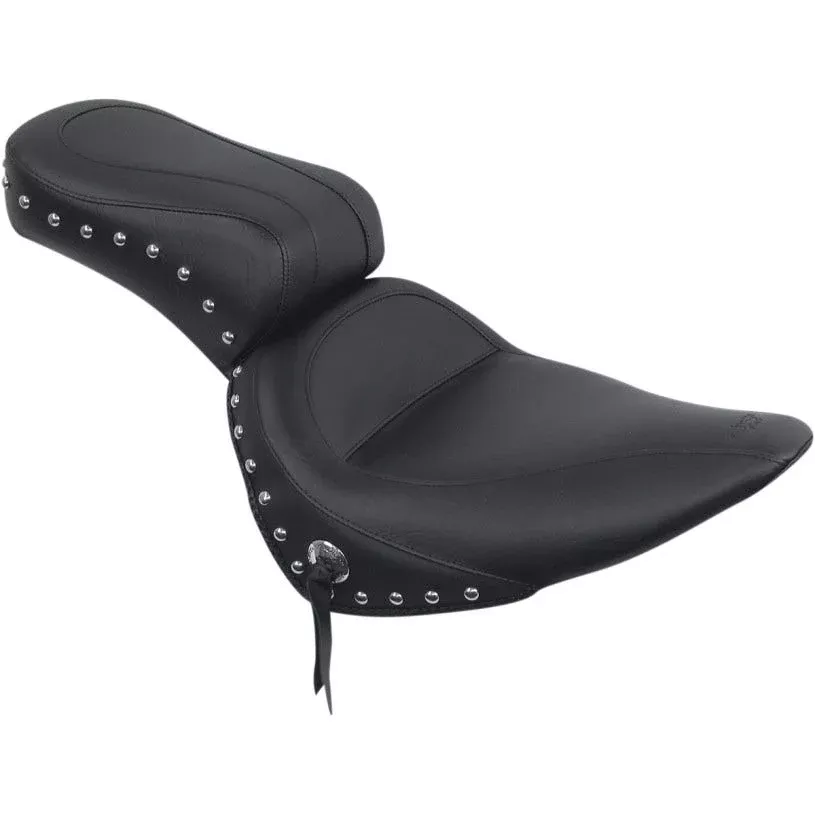 Mustang 75303 Studded Original Standard Style 2-up Seat for Harley Softail 89-99
