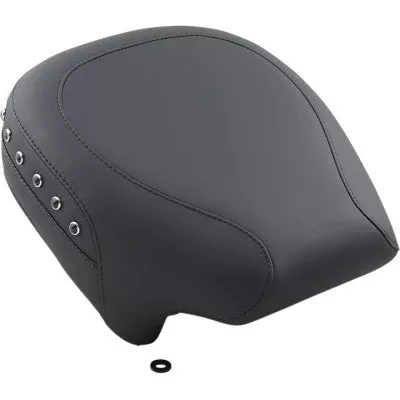 Mustang 75579 Smooth Black Studded Rear Passenger PillonSeat Harley FLH 97-22