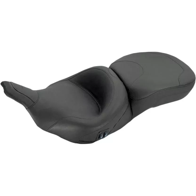 Mustang 76653 Plain One Piece Heated Touring Seat for 97-07 FLTR/FLHT Touring