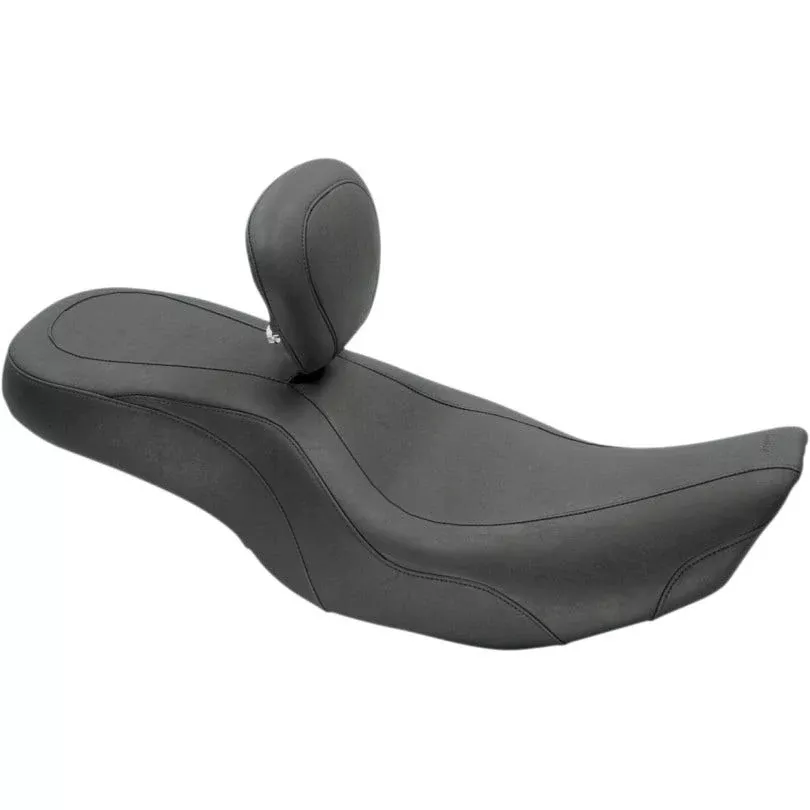Mustang 79499 Wide Tripper Seat w/ Driver Backrest for Harley FLHX FLHR 97-07