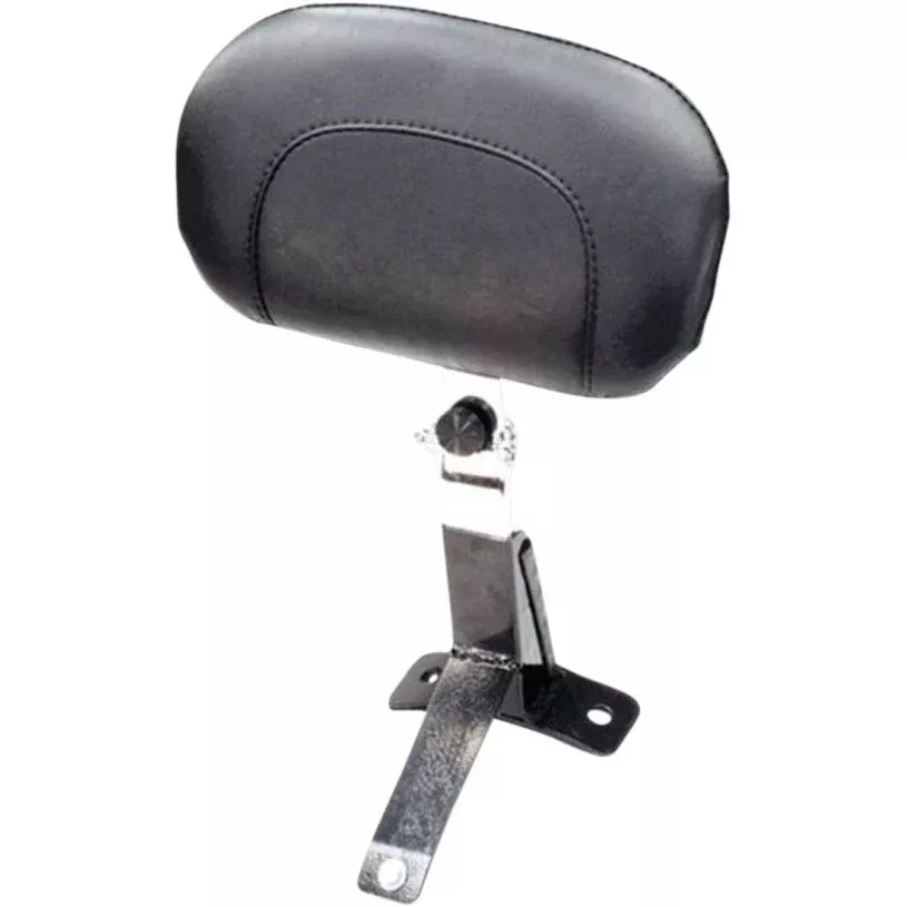 Mustang 79611 Smooth Black Studs Driver Backrest for Harley Touring 09-23 FLH/T