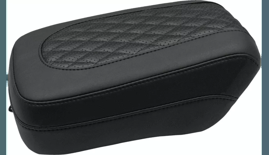 Mustang Squareback Passenger Seat for '22-Up Indian Chief - Black/Diamond Stitch