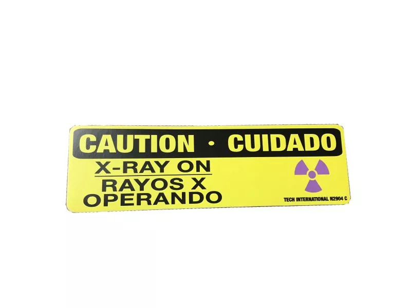 N2904C - X-RAY ON SAFETY SIGN ENGLISH/SPANISH