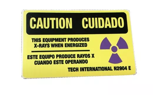 N2904E - CAUTION X-RAY SAFETY SIGN ENGLISH/SPANISH