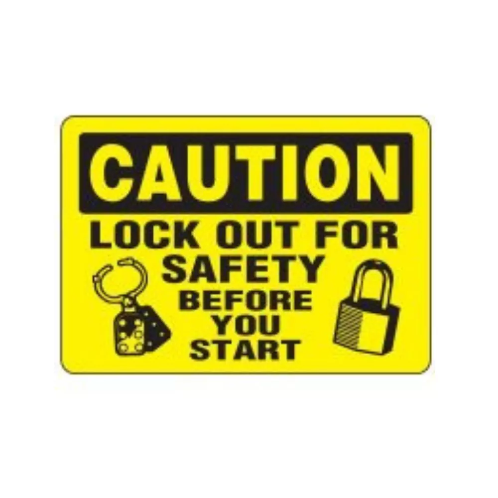 N2904G - LOCK OUT SAFETY SIGN E/F