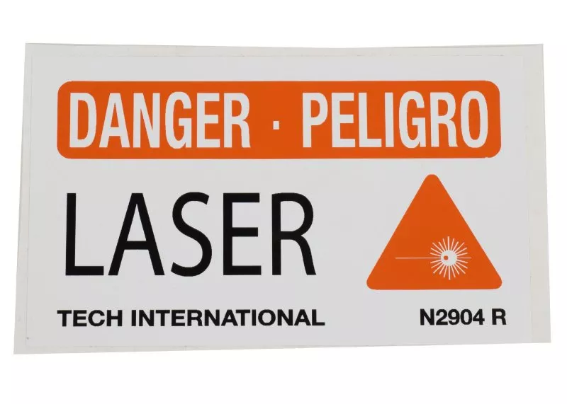 N2904R - DANGER LASER SAFETY SIGN E/S