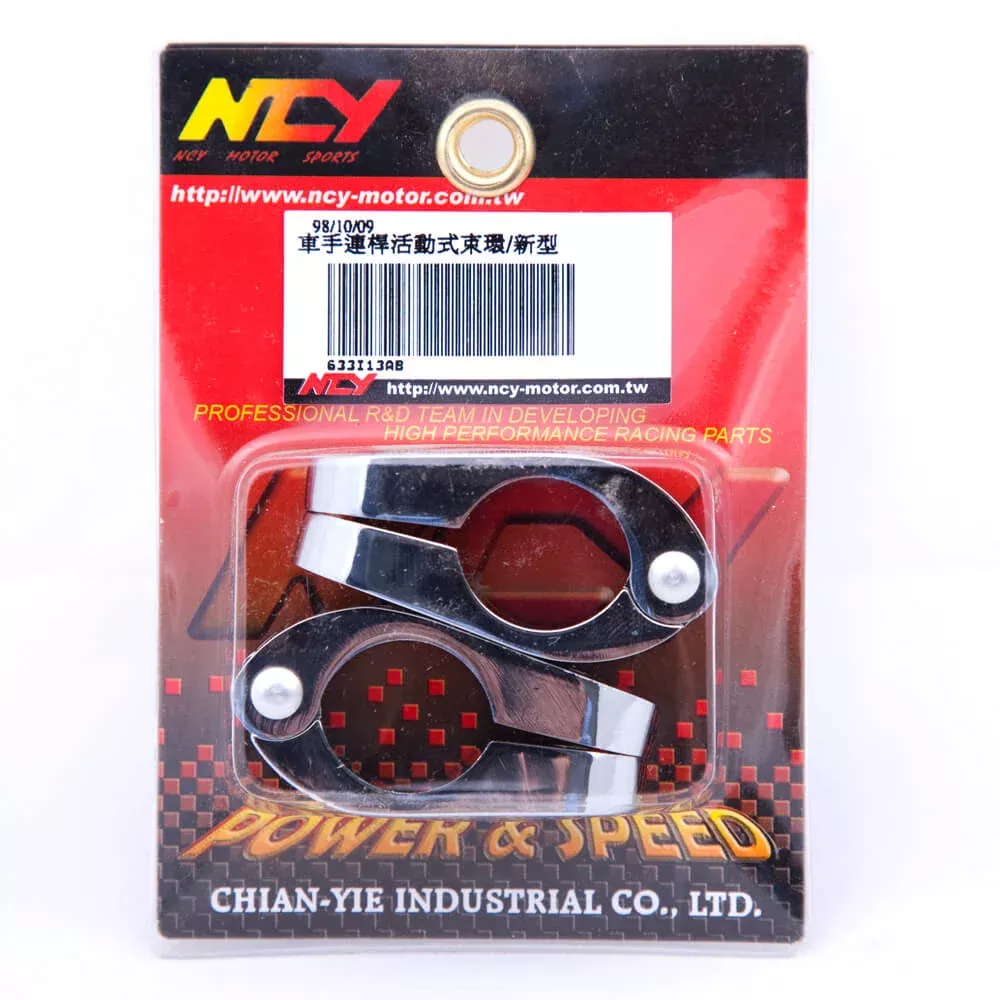 NCY 7/8" Adjustable Crossbar Clamps -Chrome Finish