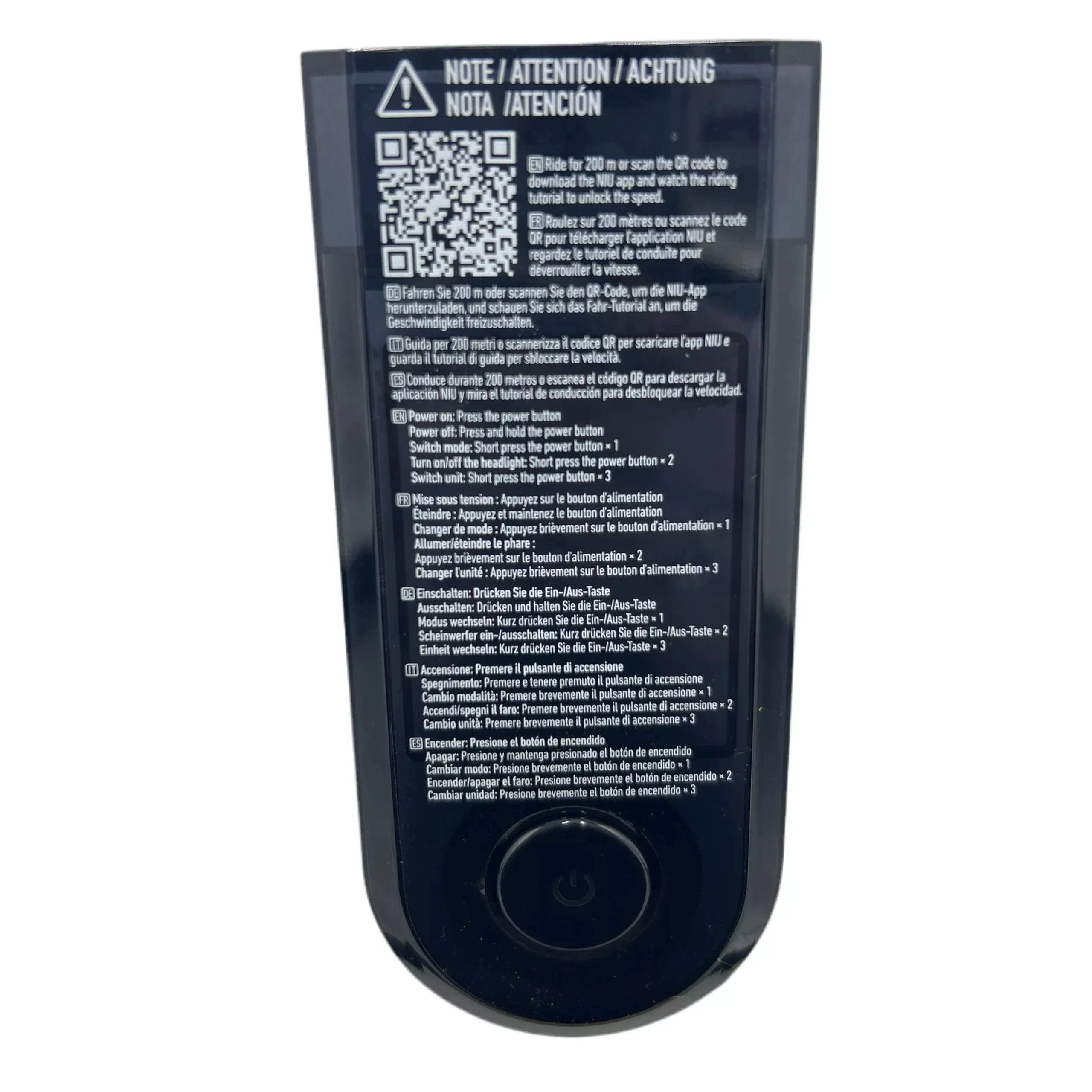 NIU Dashboard Cover;NIU KQi 300P, KQi 300X