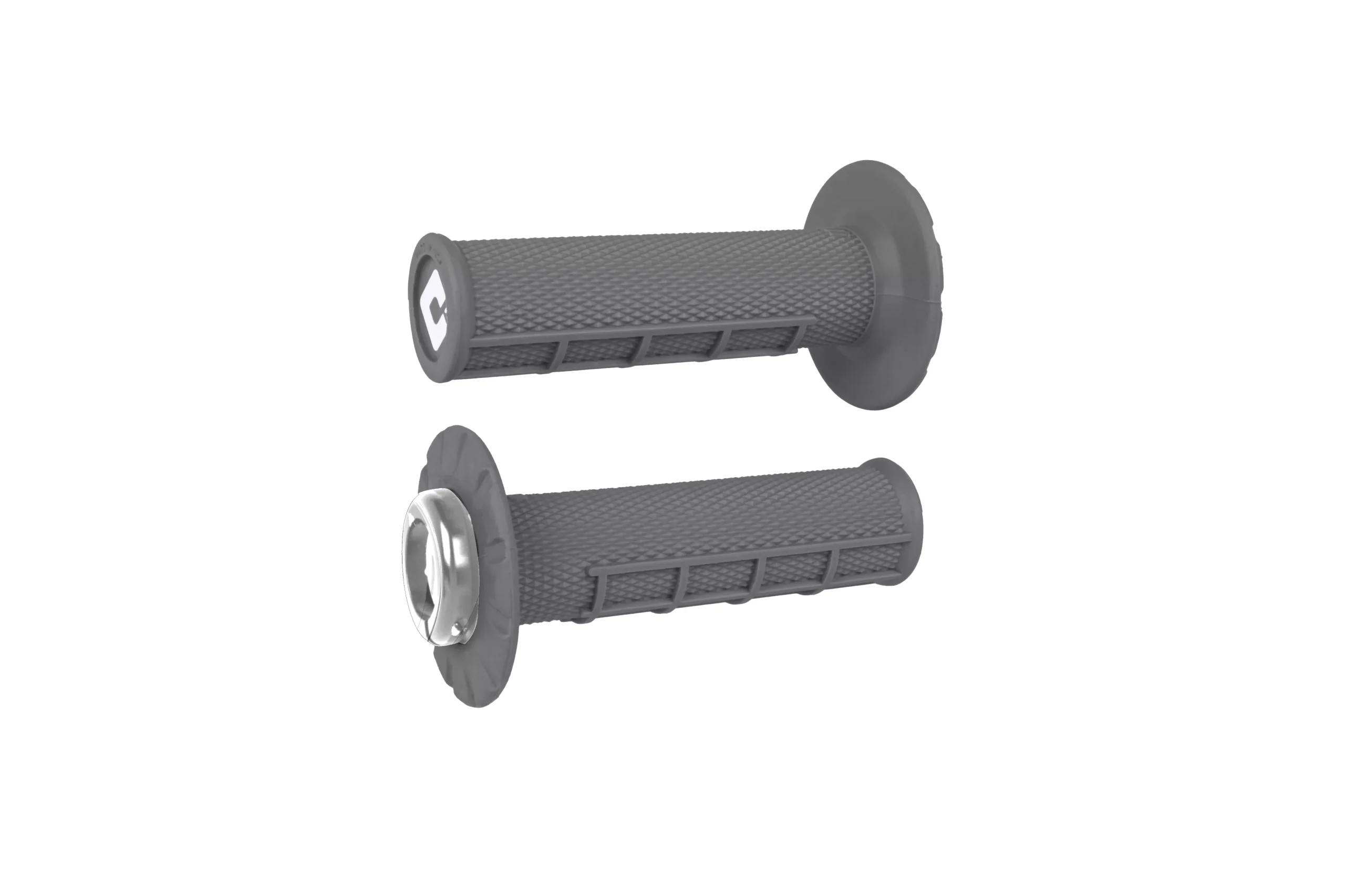 ODI Half Waffle v2.1 Lock-On Grips (Graphite/Silver) J33HWH-S - ATV / MX