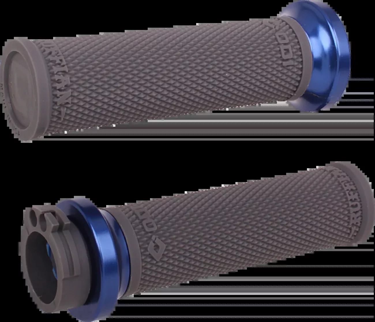 ODI Ruffian Lock-On Street Grips - Cable - Black/Anodized Blue - V30HCWH-U