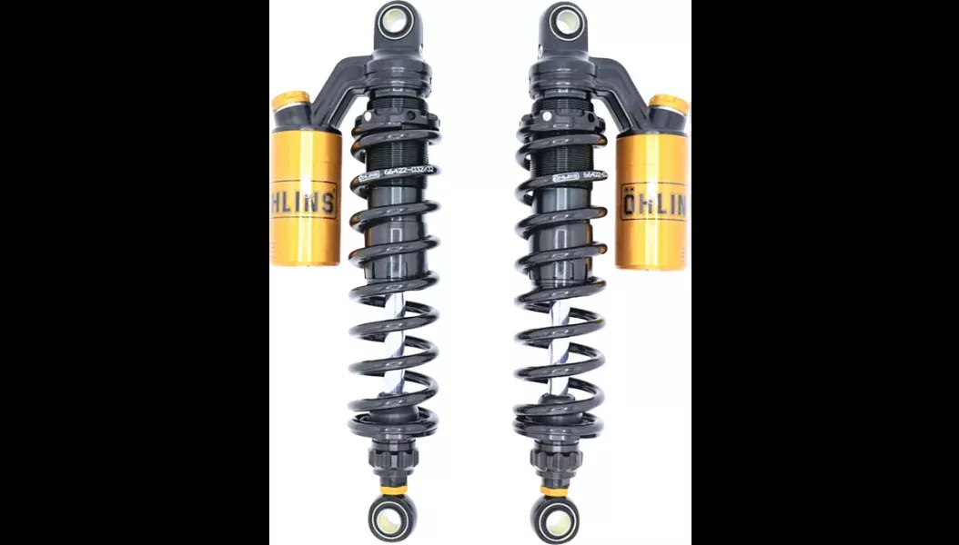 Ohlins HD 764LE Blackline Twin Shocks for Harley Dyna