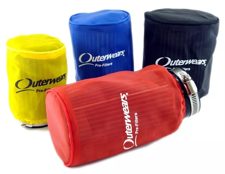 Outerwears Pre-Filter 3-1/2" x 4" Black, Blue, Red, or Yellow