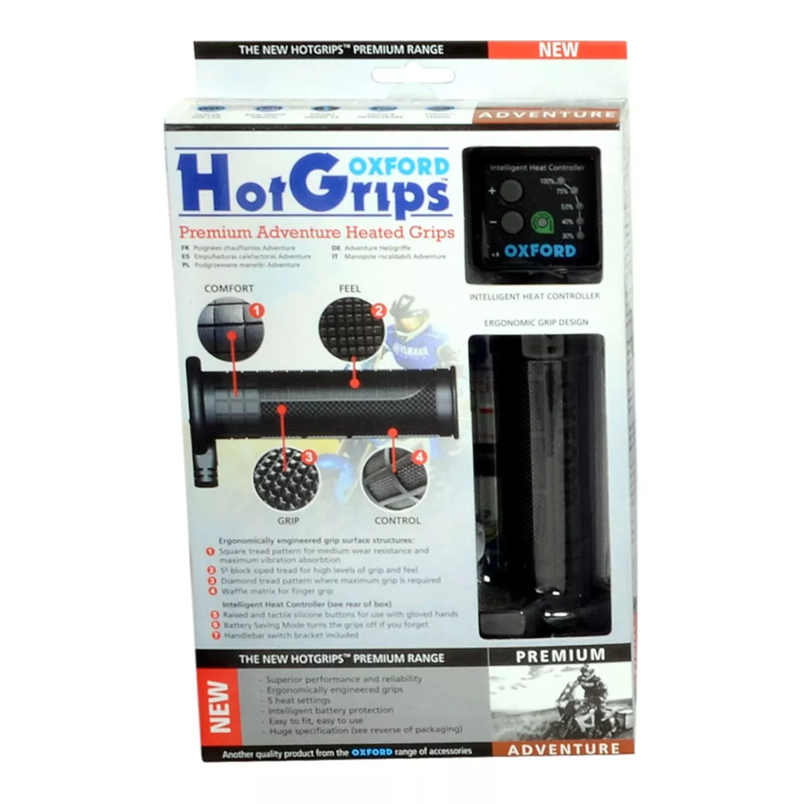 Oxford HotGripsPremium Adventure with V8 Switch