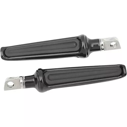 Performance Machine Contour Rubber Insert Footpegs (Male Mount) (Black)