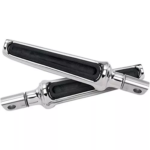 Performance Machine Contour Rubber Insert Footpegs (Male Mount) (Chrome)