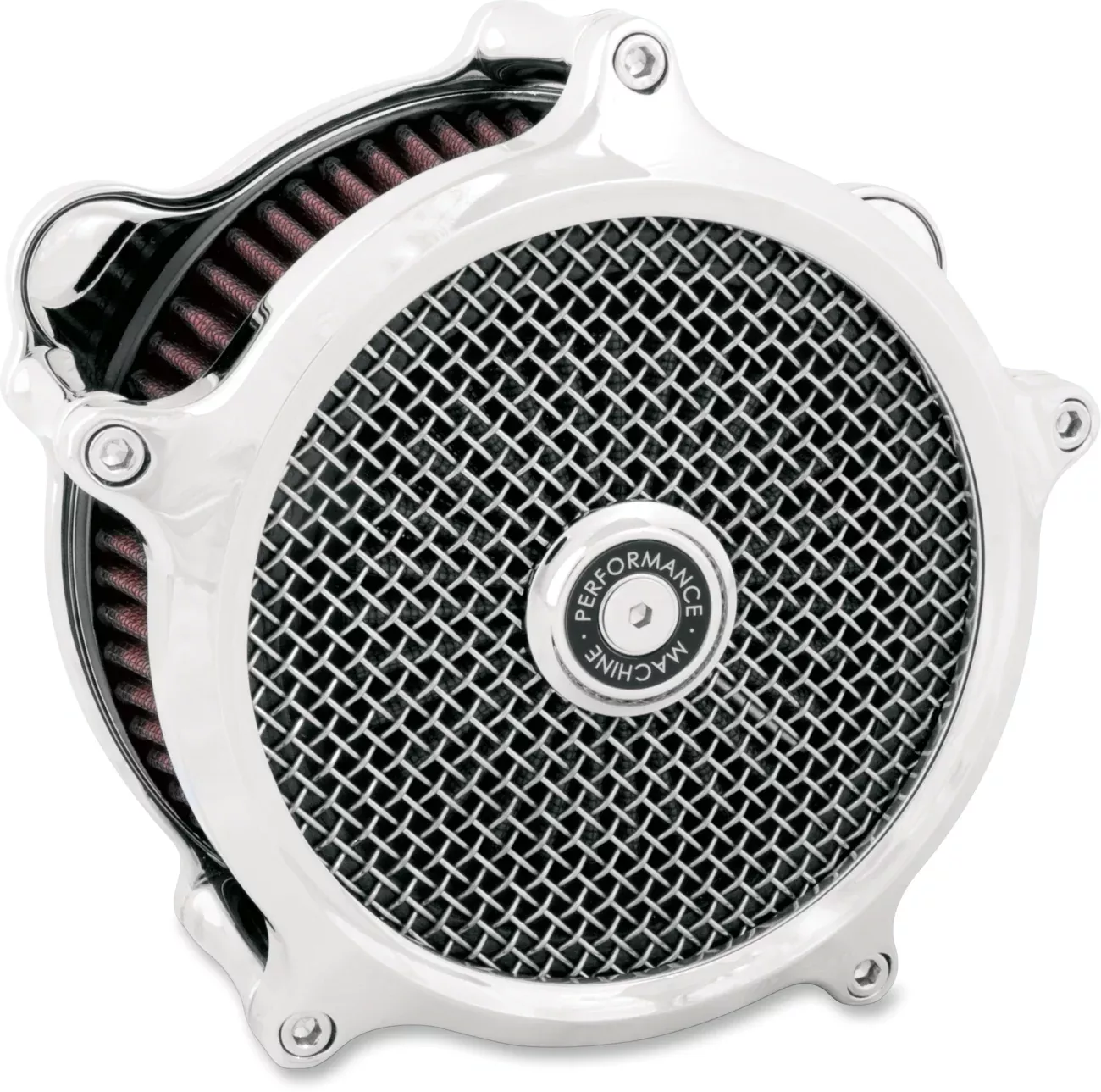 Performance Machine Super Gas Chrome Air Filter Kit 23-26 Harley Touring Softail