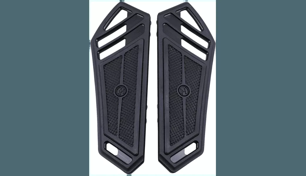 Performance Machine Superlight Driver Floorboards for '84-Up Harley Davidson Touring, '86-17 FLST, '12-16 FLD Black Ops