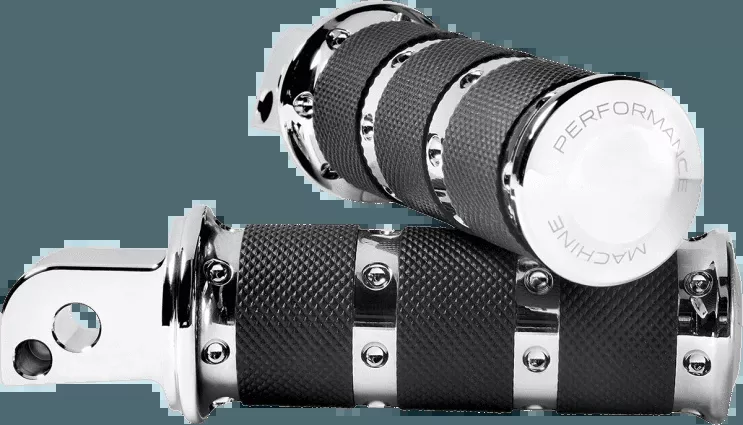 Performance Machine XLS Passenger Foot Pegs for '18-Up Harley Davidson Softail Models - Black