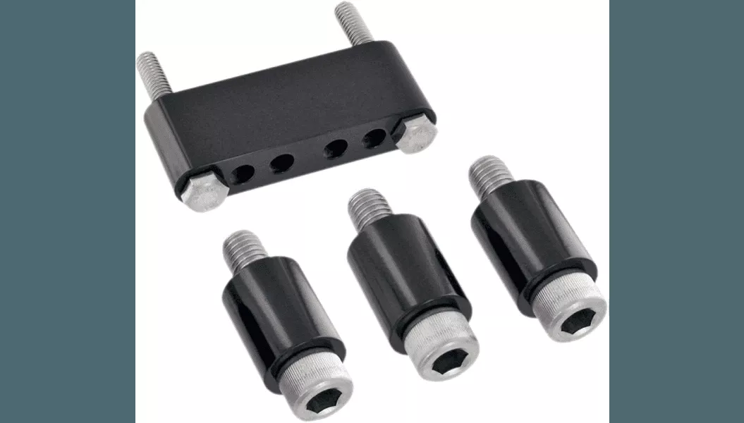 Pingel Driver Floorboard Extenders for '93-08 Harley Davidson Touring - Black