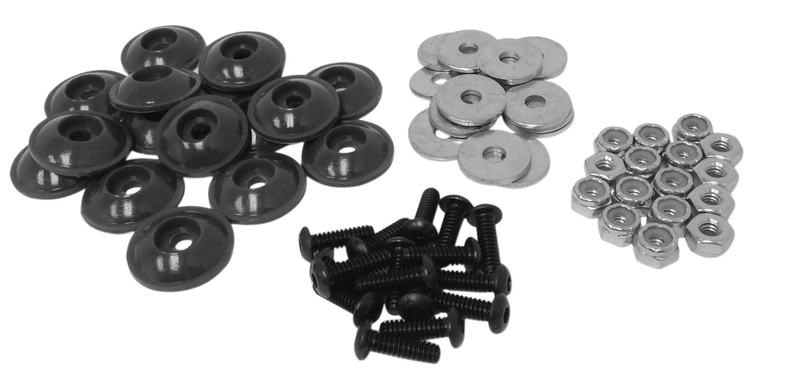 Plastic Kart Body Mounting Kit Black, Yellow or Blue