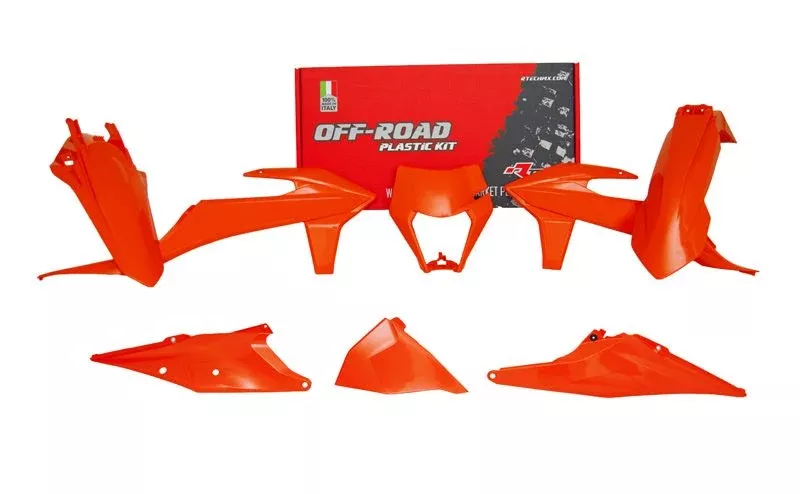 PLASTIC KIT/6 2020-23 EXC/EXC-F ORANGE, RTECH R-KITKTM-AR0-520